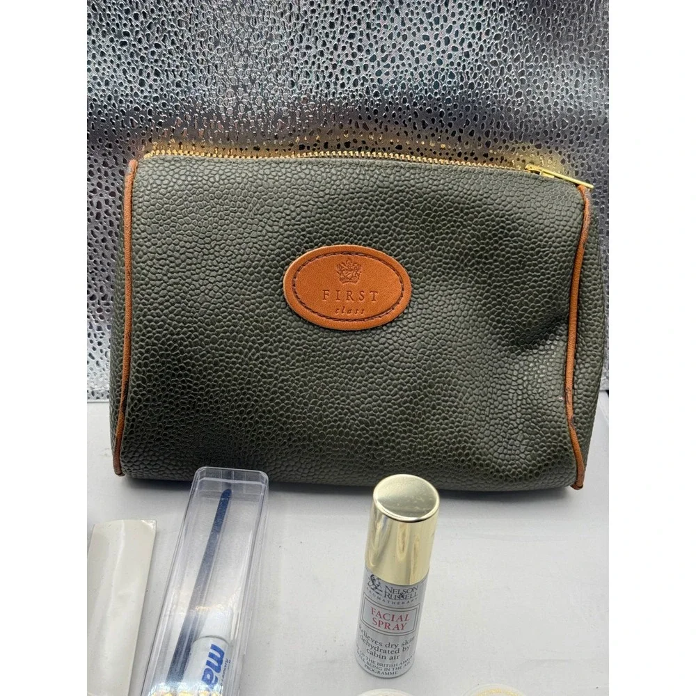 Vintage mulberry leather‎ First Class Cosmetics Bag Travel